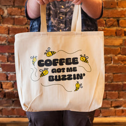 Coffee Buzzin' Canvas Tote