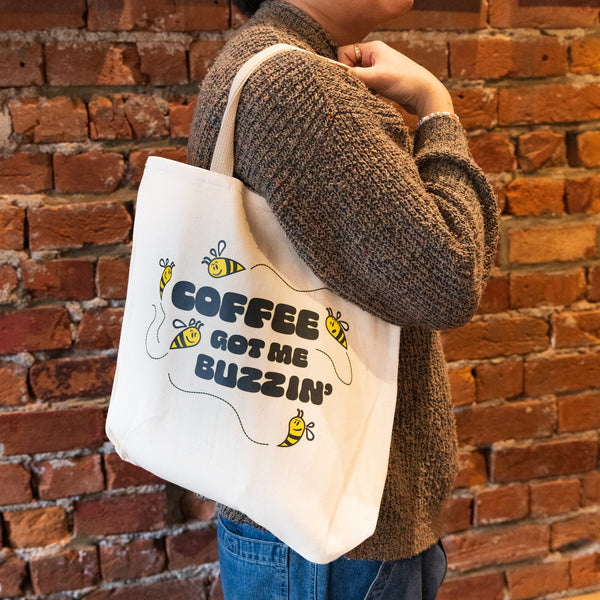 Coffee Buzzin' Canvas Tote